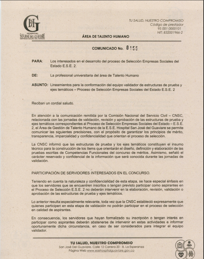Comunicado 0155 - Lineamientos para la conformación del equipo de valor